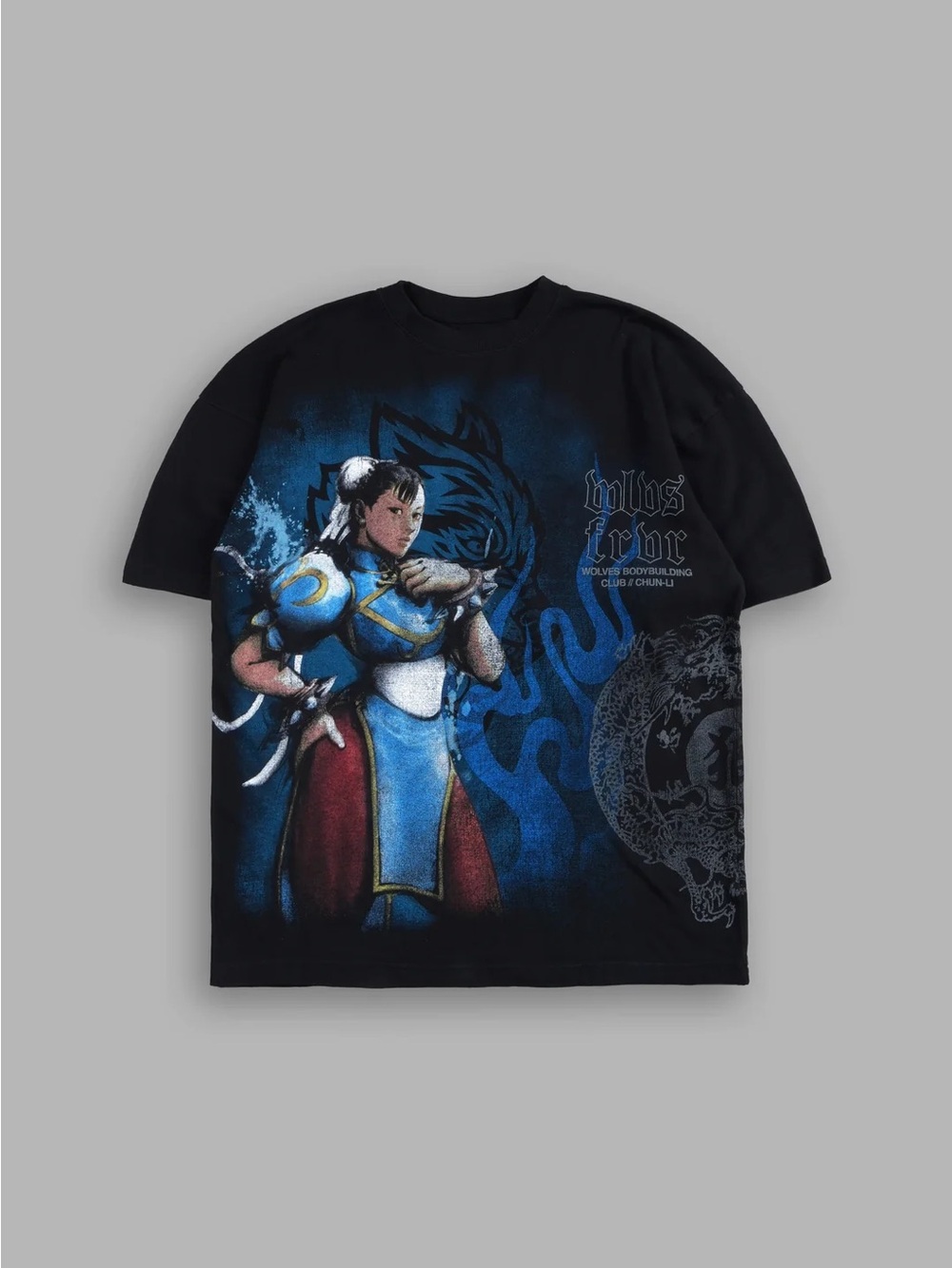 CHUN LI PREMIUM OVERSIZED TEE IN BLACK